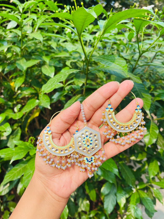 Nilam earings tikka