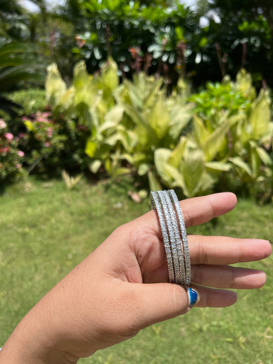 Myra bangles -Silver