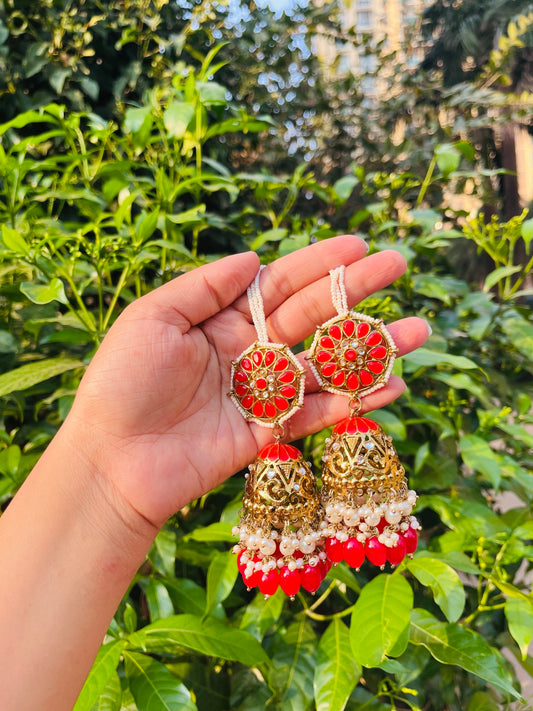 Ishkaara earings - Red